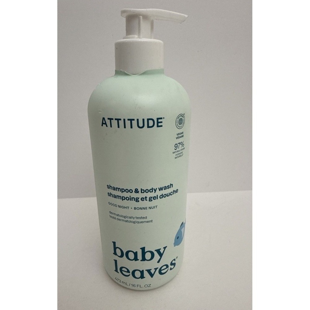 Attitude Baby Leaves Shampoo & Body Wash Good Night 16 fl oz New